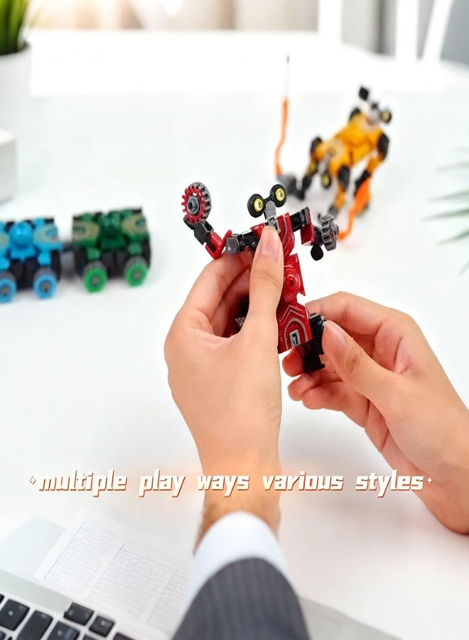 مجموعة من 3 قطع من ألعاب التململ للأطفال، لعبة تململ، روبوت بميزة الهدوء وتصميم قابل للتحويل للعب الإبداعي، جيب محمول للأطفال (قطعتان) - Image 2